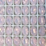 Dongzhou стразы в форме овала в цапах Rose Water Opal 14х10 мм