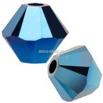 Биконусы 5328 4 mm Crystal Metallic Blue2X (001 METBL 2x)