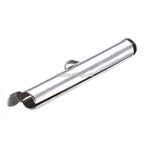 Концевик-трубочка шириной 25 мм, цвет - серебро